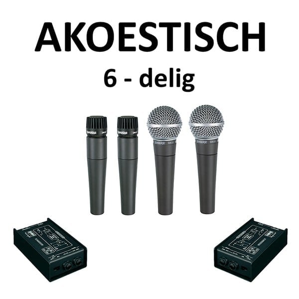 Microfoonset Akoestisch 6 delig