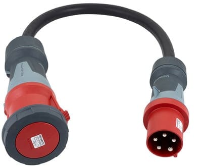 Verloop CEE 63A M > CEE 125A F